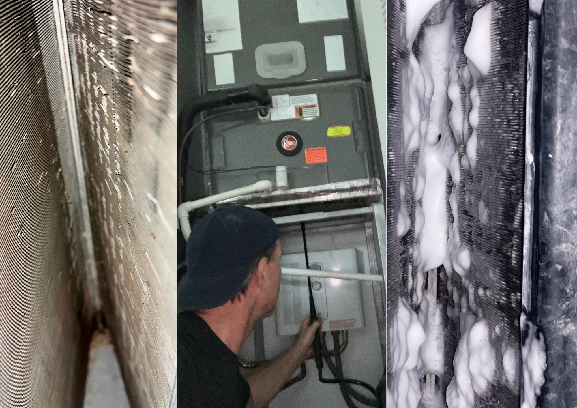 Dirty AC unit cleaning
